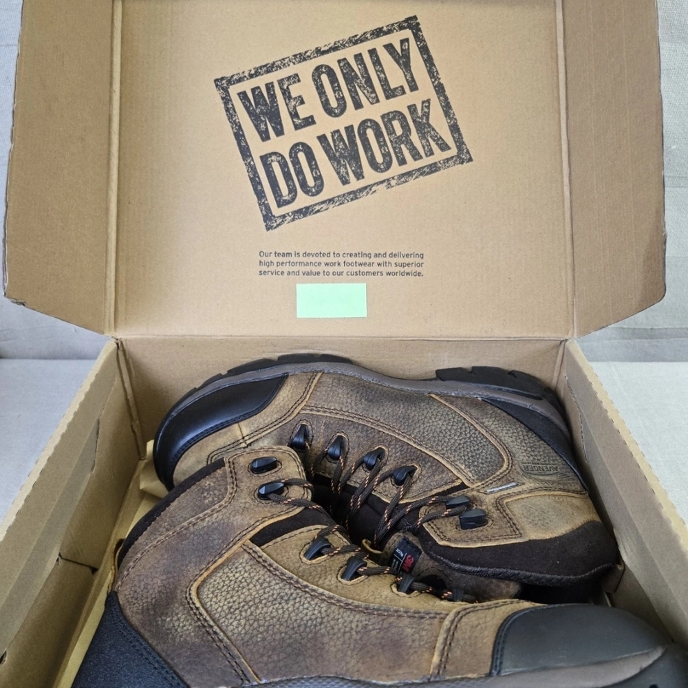 Avenger A7264 Brown Leather Waterproof Composite Toe Work Boots Men’s Size 9.5 W
